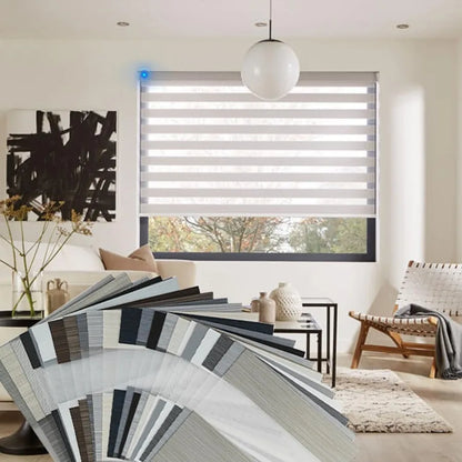 Zebra Blinds Roller Shades Fabric Swatches Day and Night Shades Multicolor