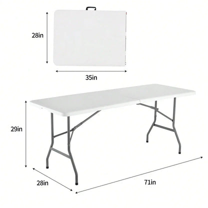 4FT/6FT Plastic Folding Table, Shooting Table, HDPE Portable Picnic Table Outdoor, For Camping, Party, Wedding, Picnic