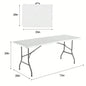 4FT/6FT Plastic Folding Table, Shooting Table, HDPE Portable Picnic Table Outdoor, For Camping, Party, Wedding, Picnic