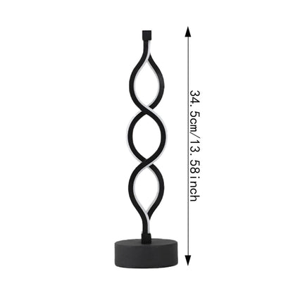 LED Spiral Table Lamp Tricolor Adjustable Brightness USB Powered Eye-protection Lamp