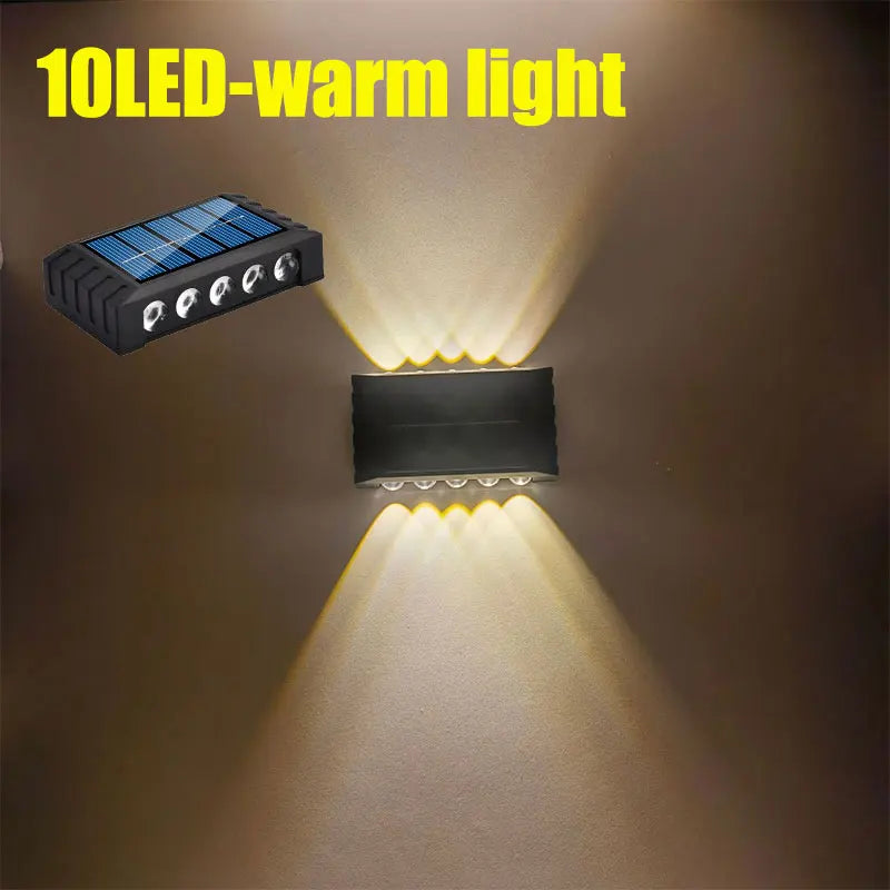 LEDs Solar Wall Lamp Yard Street Decor Up and Down Luminous Lighting Garden Landscape Lamp