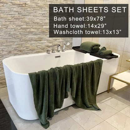 39x78 Inch Oversized Bath Sheets Extra Large Bath Towels Set