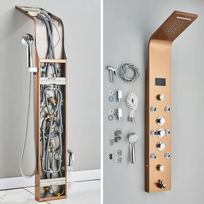 LED Bathroom Shower Panel 6 Modes Intelligent LCD Shower