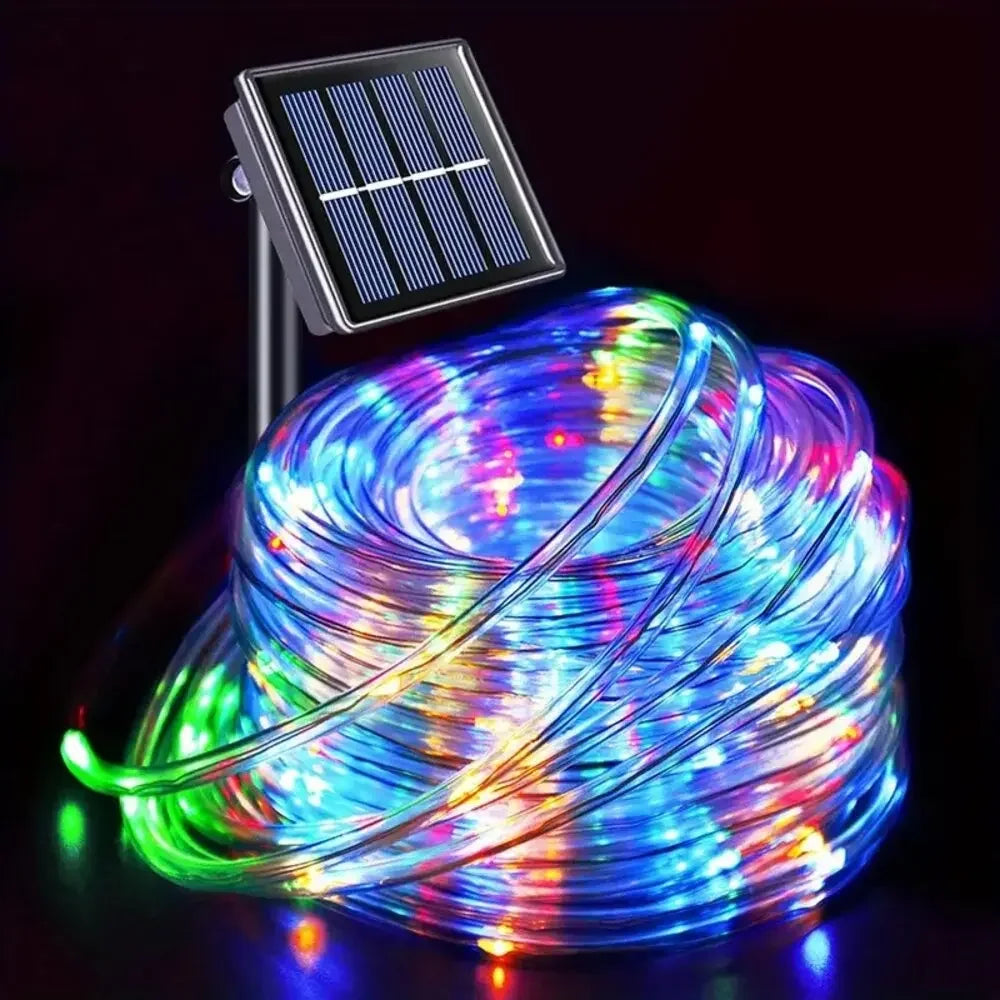 Outdoor Solar Tube Rope Led Light Garden Fairy String Light