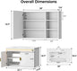 IRONCK Floating Bathroom Vanity with Sink, Mirror Medicine Cabinet