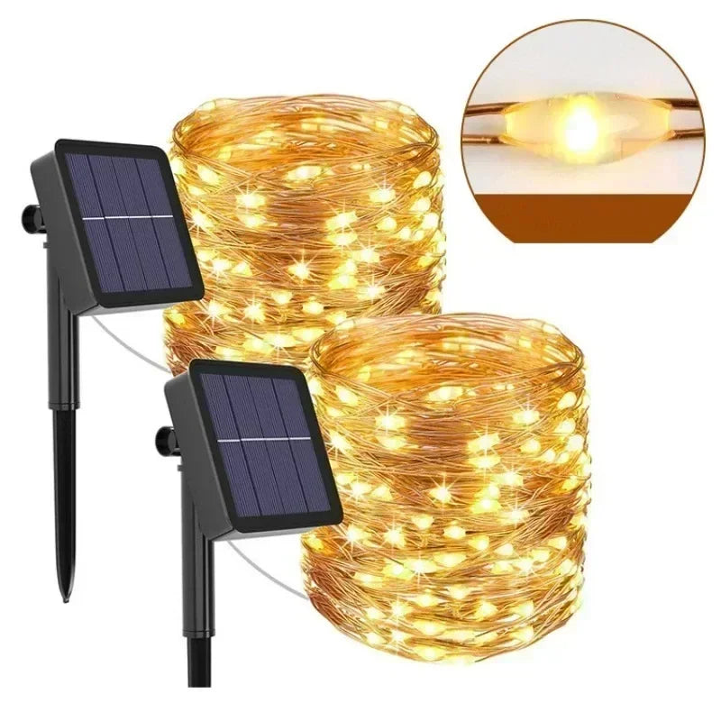 Solar Led Fairy Light Outdoor Festoon Led Waterproof Garland String Lights