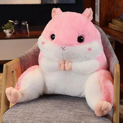 Cute Hamster Backrest Car Office Seat Cushion
