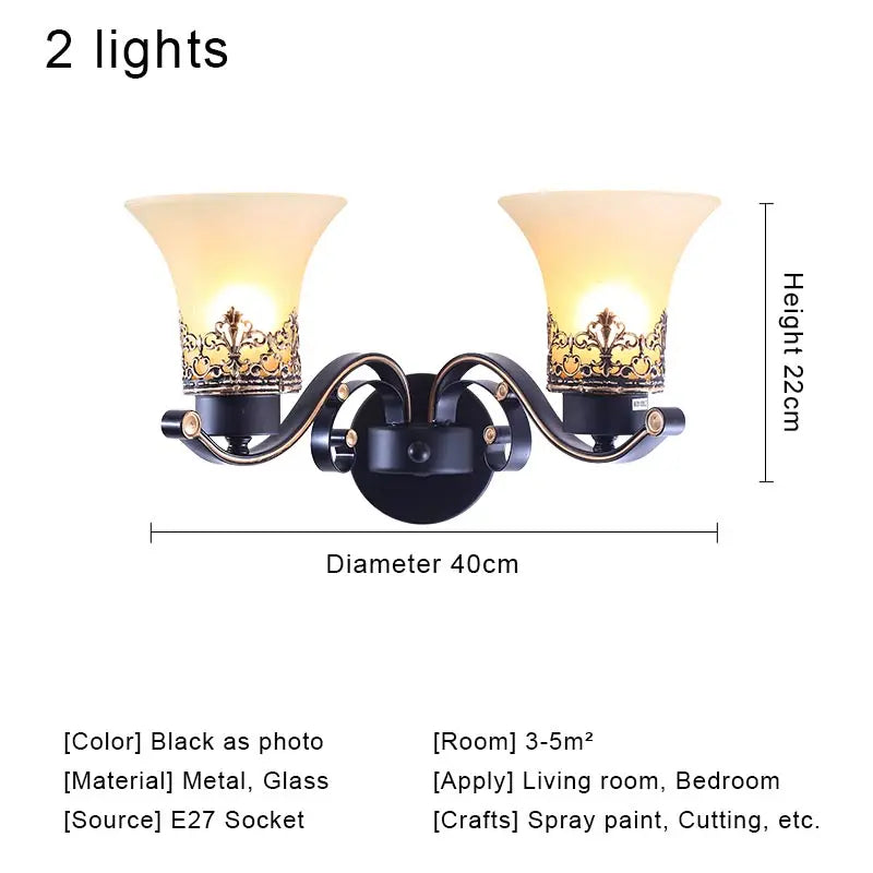 Vintage Chandelier Glass Pendant Lamp Indoor Lighting for Living Room Bedroom Kitchen Lustres Retro Loft Hanging Light Fixture