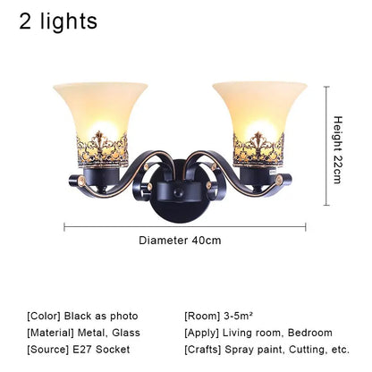 Vintage Chandelier Glass Pendant Lamp Indoor Lighting for Living Room Bedroom Kitchen Lustres Retro Loft Hanging Light Fixture