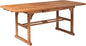Maui Modern Solid Acacia Wood Slatted Patio Dining Table, 78 Inch, Brown