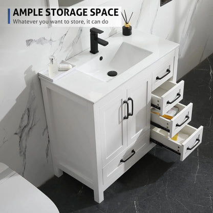 18" Modern Bathroom Furniture Wash Vanity Storage Cabinet