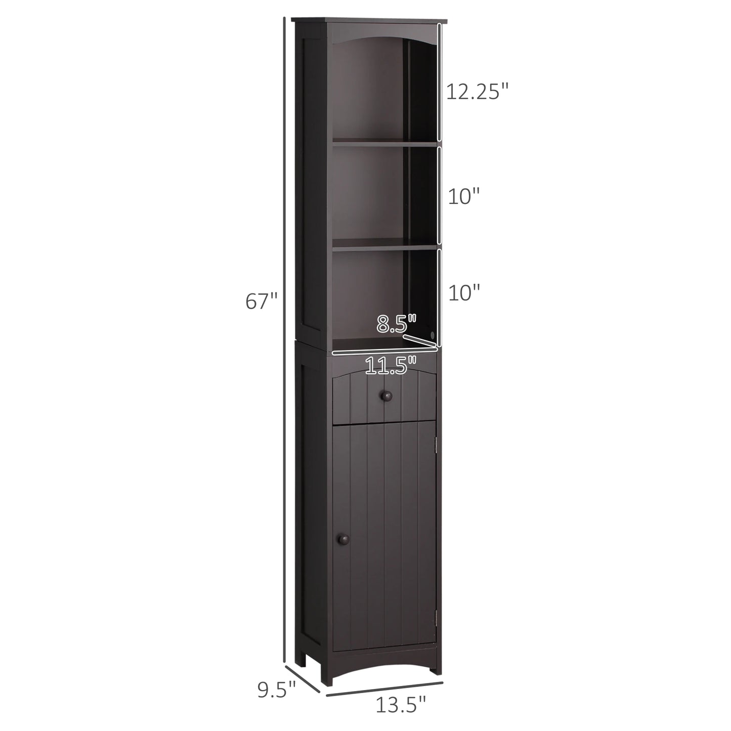 Tall Bathroom Cabinet Free Standing Bath Storage