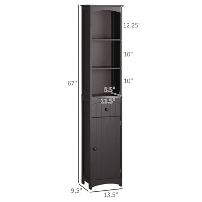 Tall Bathroom Cabinet Free Standing Bath Storage