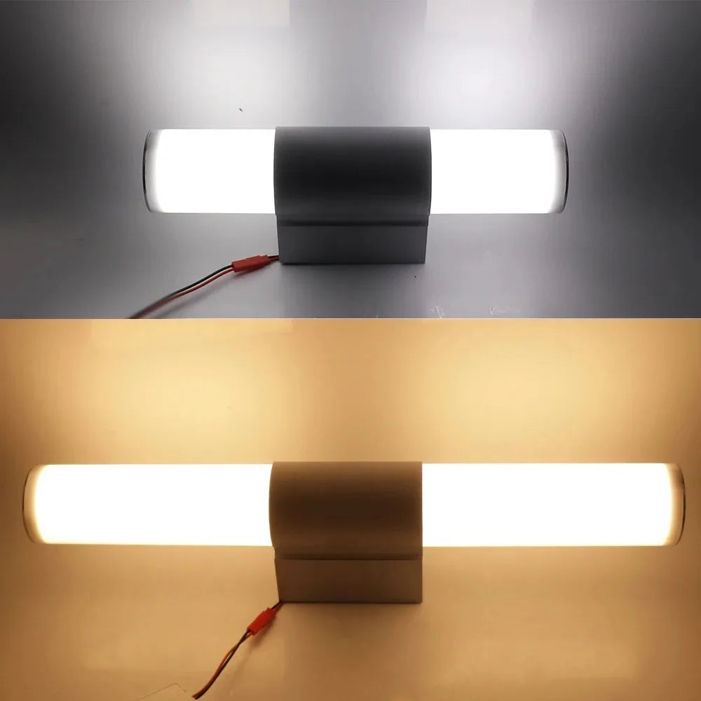 Joyinled LED Bathroom Mirror Light 12W Waterproof Wall Sconce Lamp with cold warm white for Vanity Cabinet Indoor Lighting
