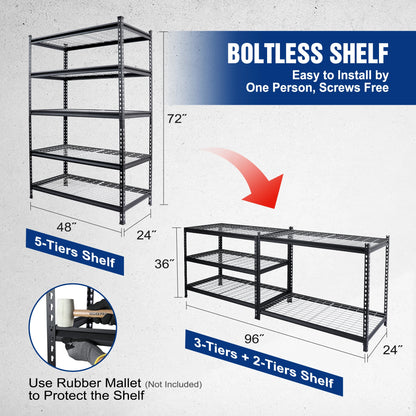 3/4/5-Tier Metal Storage Rack