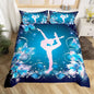 Gymnastics Duvet Cover for Kids Teens Girls Queen Lightweight Quilt Covers