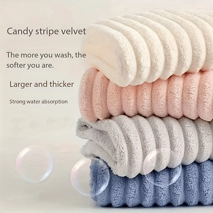 2pcs Luxury Bath Towels - Super Absorbent Coral Flock