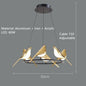Modern LED Gold Magpie Bird Ceiling Chandelier
