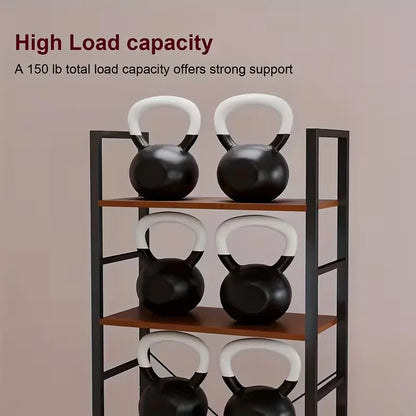 5-Tier Industrial Black Freestanding Bookcase &Shelves