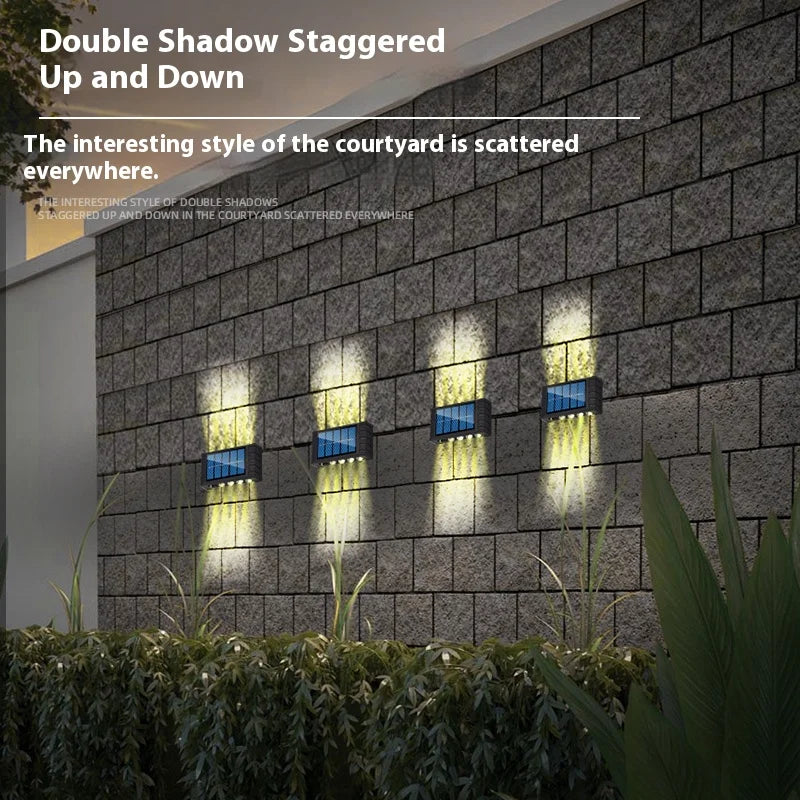 LEDs Solar Wall Lamp Yard Street Decor Up and Down Luminous Lighting Garden Landscape Lamp