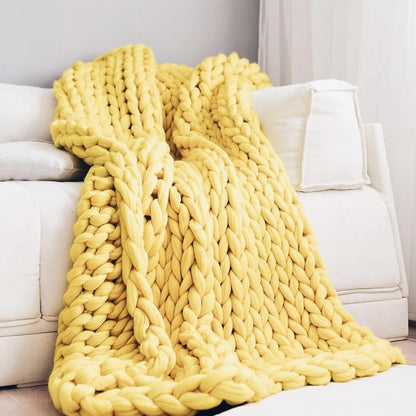 Handmade Chunky Knit Blanket Large
