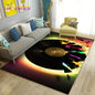 3D Classical Music Vintage Vinyl Record Area Rug, Carpet Rug for Living Room
