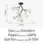 Branch Shape Firefly Ceiling Chandelier for House Baby Kid  Living Room Bedroom Decor G4 Led Lighting Indoor Hanging Lamp