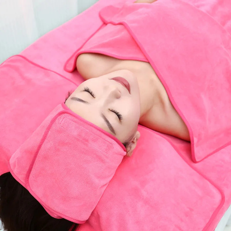 3Pcs Beauty Salon Fiber Towel Set Turban+ Towel + Pillow Cover Towels