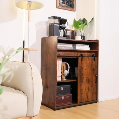 Coffee Bar Cabinet/Table, 32" Buffet Sideboard