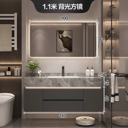 Paper Drawers Bathroom Cabinet Organizer Storage Mirror Accessories