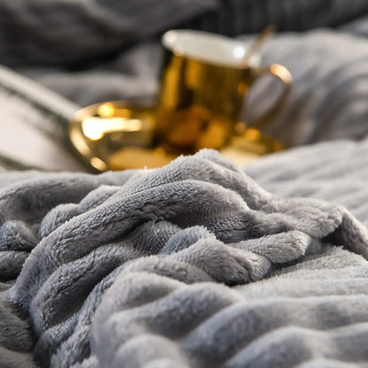 Magic Thicken Corduroy Duvet Cover Set Ultra Soft Velvet Quilt Cover Reversible