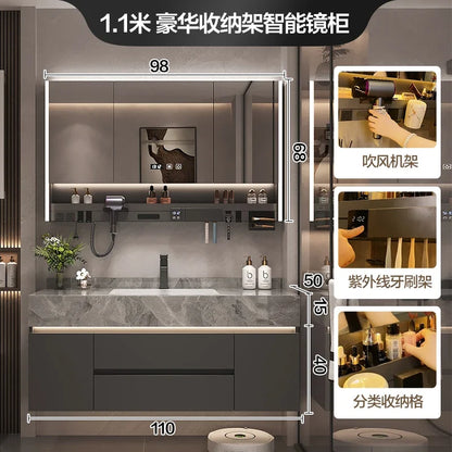 Paper Drawers Bathroom Cabinet Organizer Storage Mirror Accessories