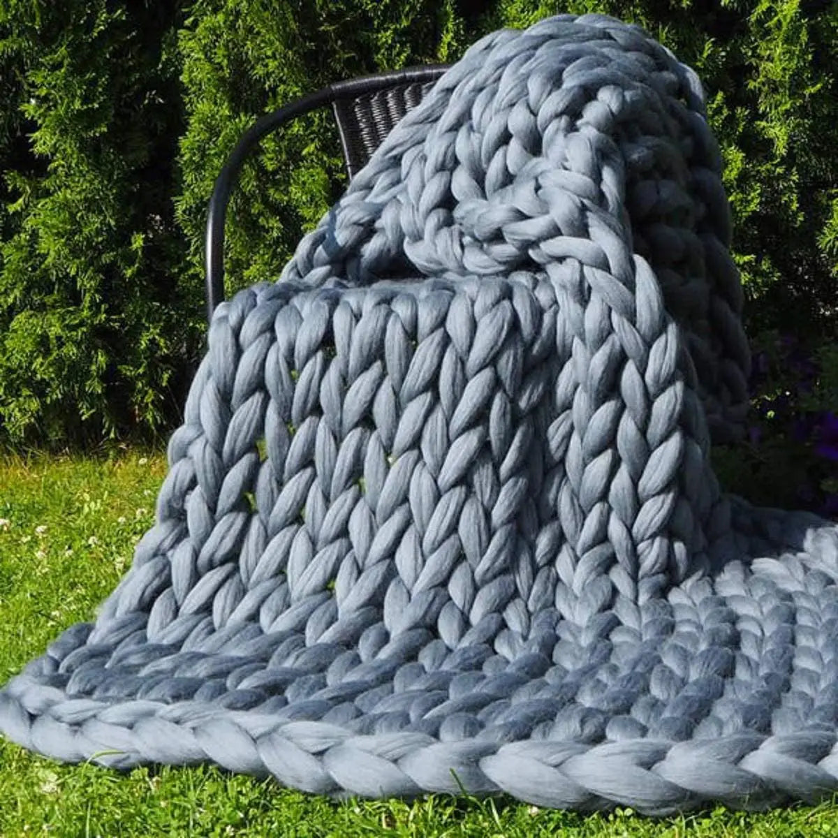 Handmade Chunky Knit Blanket Large