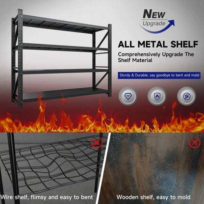 7000lb Heavy Duty Steel Shelves 79"W, Garage/Warehouse/Storage Rack