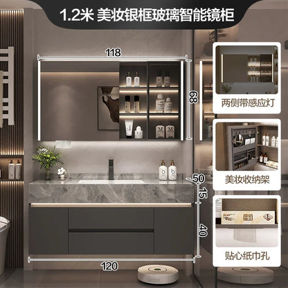 Paper Drawers Bathroom Cabinet Organizer Storage Mirror Accessories