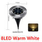 1/4/8Pcs Solar Lights Outdoor 8/20LEDs Disk Underground Lamp