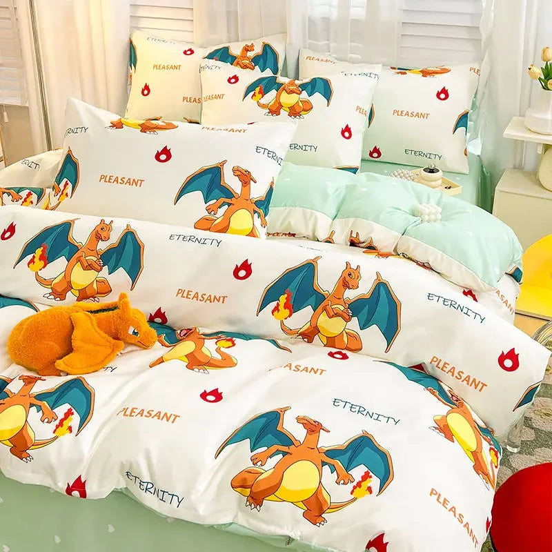Pokémon Series Eevee Dragon 100% Cotton 4-piece set
