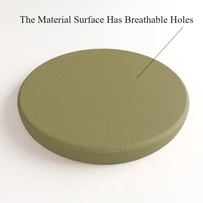 Premium Memory Foam Round Cushion PU Leather