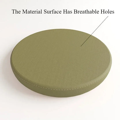 Premium Memory Foam Round Cushion PU Leather