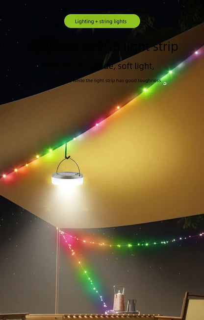 Solar Lights Outdoor Camping Light LED Flashlight with Hook ﻿