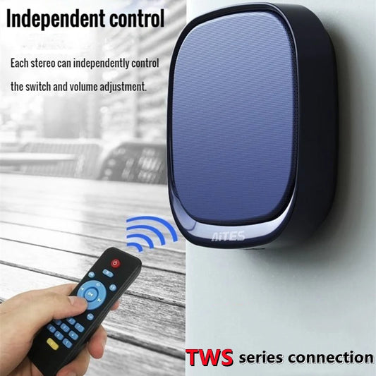 Shop Wall-mounted Bluetooth Speaker TWS Interconnection Built in