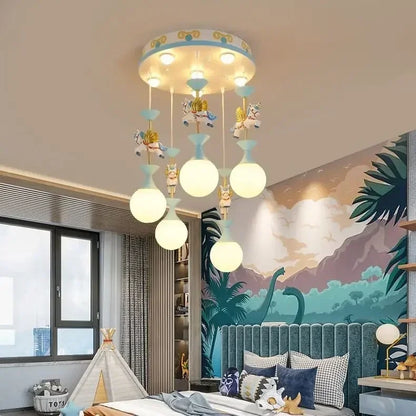 Children's room pendant princess bed cartoon boy girl Nordic creative Pegasus baby lamp