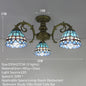 BROTHER Tiffany Chandelier LED American Retro Creativity Living Room Restaurant Bedroom Villa Hotel Cafe Bar Color Pendant Light