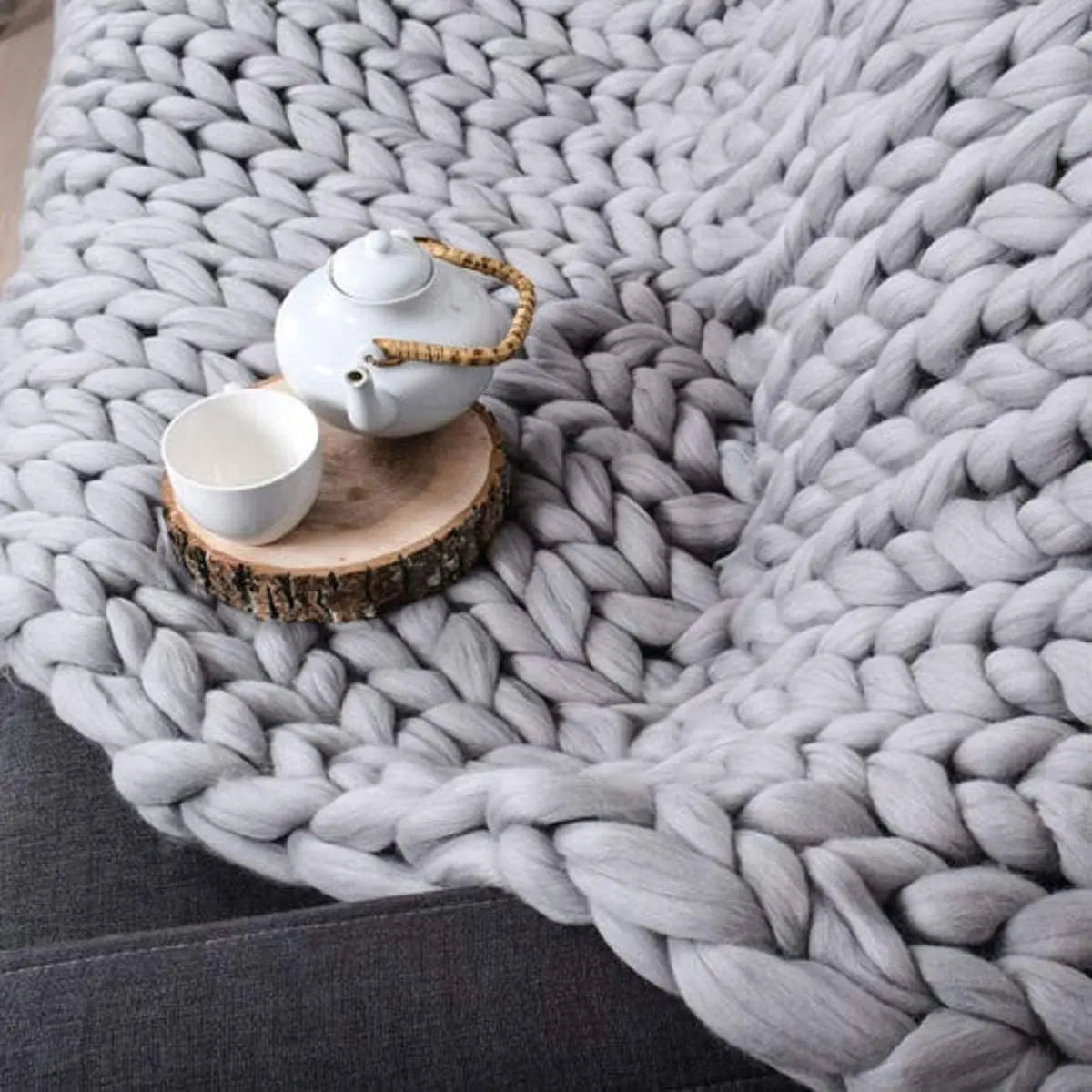Handmade Chunky Knit Blanket Large