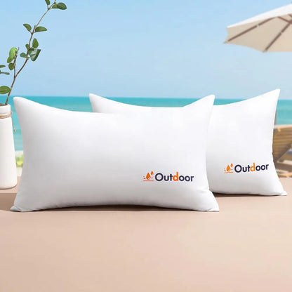 2-Pack Waterproof Outdoor Throw Pillow Inserts