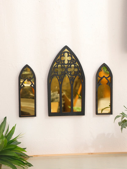 3 Pcs Wall Home Decorative Gothic Mirrors