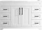 48” Bathroom Vanity White Base Cabinet, Freestanding Single Sink Configuration