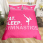 Gymnastics Duvet Cover for Kids Teens Girls Queen Lightweight Quilt Covers