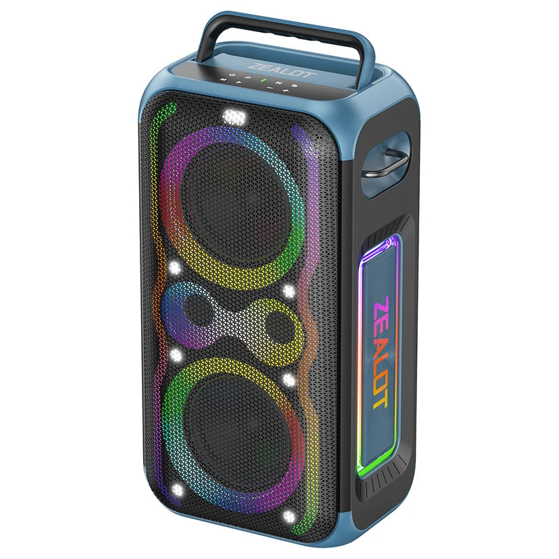 200W Bass Speaker Wireless Bluetooth, 48000mAh Battery, Multi-Device Support, RGB Glow Great for Gift-Giving Birthday/Christmas