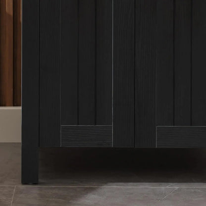 Black 24" Bathroom Vanity with Sink Combo, Modern Sink Cabinet,